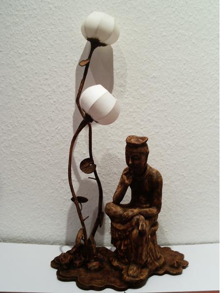 aus Hanji-Papier hergestellte Lampe
