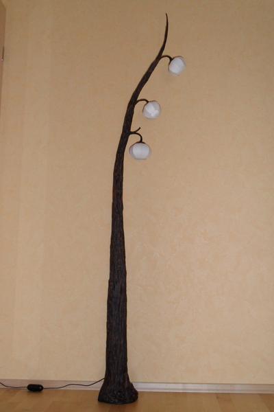 aus Hanji-Papier hergestellte Lampe