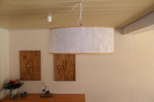 aus Hanji-Papier hergestellte Lampe